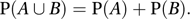 addition law for probabilities