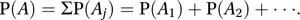 addition law for probabilities