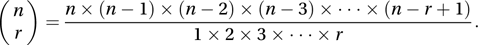binomial coefficient