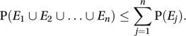 Boole inequality