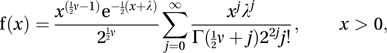 non-central chi-squared distribution