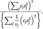 Satterthwaite’s formula