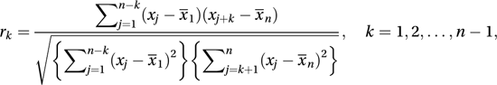 serial correlation