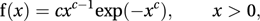 Weibull distribution